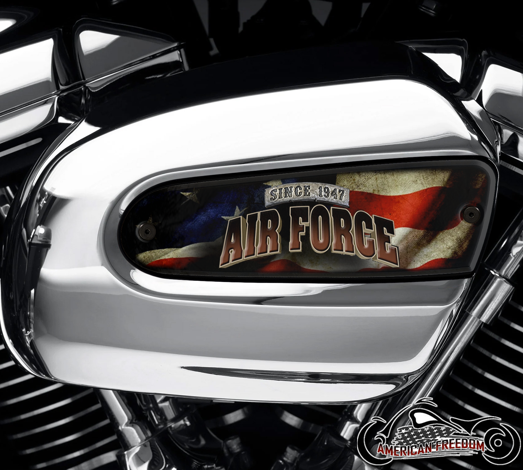 Harley Davidson Wedge Air Cleaner Insert - Air Force Flag